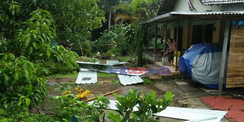 Babinsa 0807/09 Bersama BPBD Dan Muspika Melihat Lokasi Bencana Angin Putting Beliung