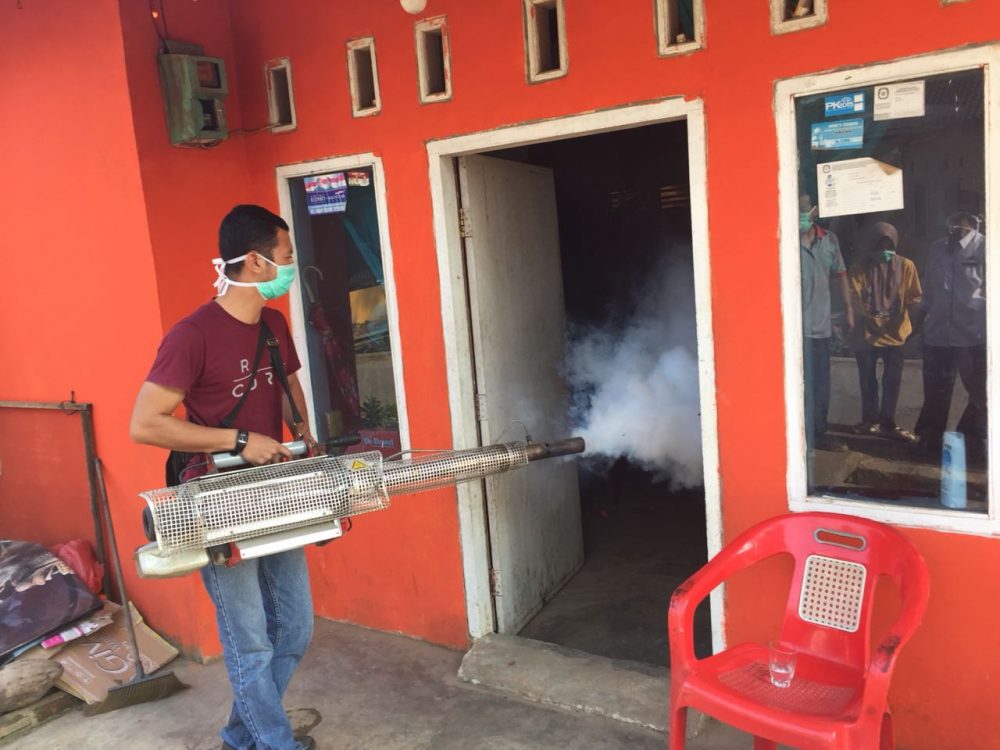 Antisipasi Penyebaran DBD PRI Katibung Lampung Selatan Lakukan Fogging Fokus