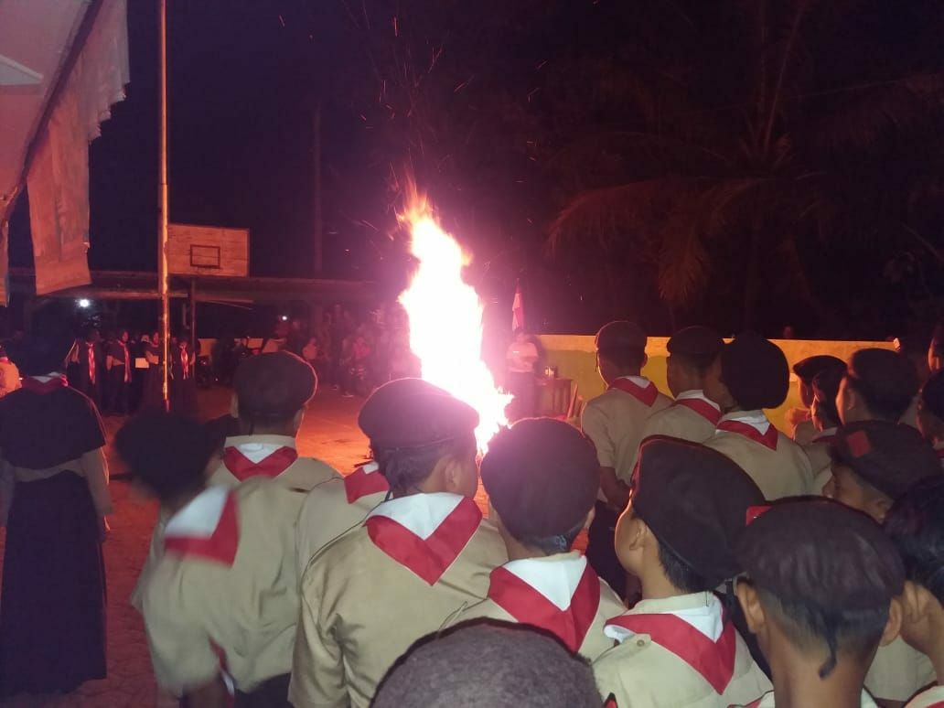 110 Penggalang Bergabung Dengan Pramuka SMP N 4 Kalibagor Banyumas