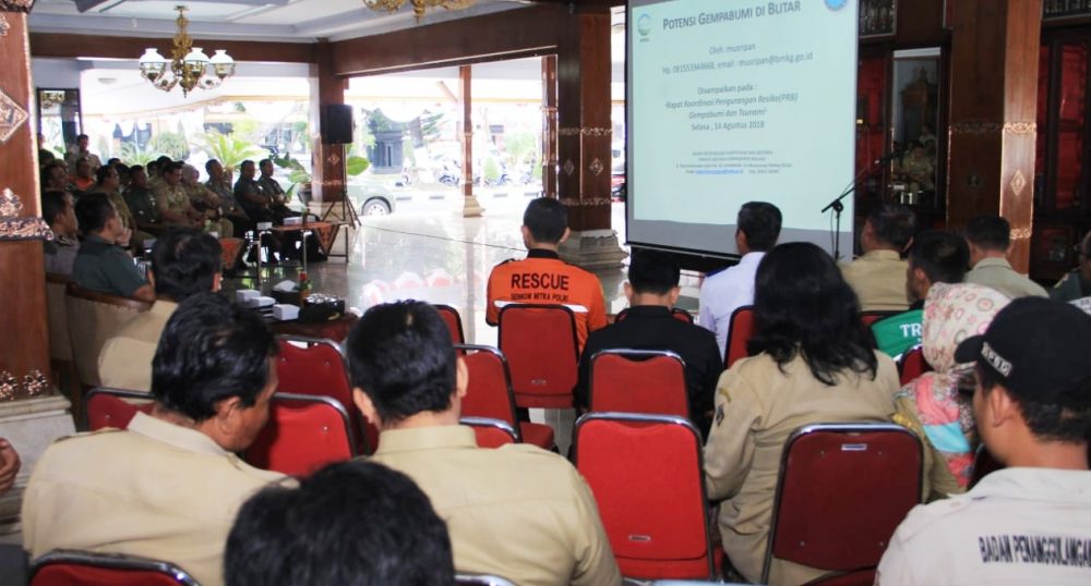 Dandim Blitar Mengikuti Koordinasi Pengurangan Resiko Bencana