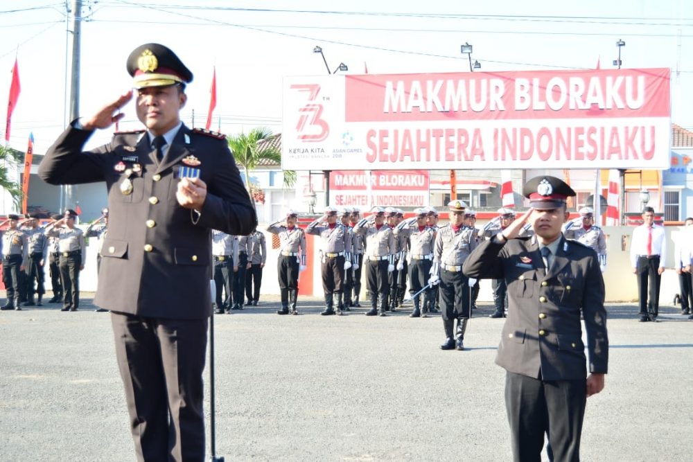 Kapolres Blora Pimpin Upacara Kemerdekaan RI Ke-73