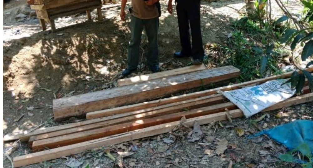 Polsek dan perhutani Tambakromo temukan 77 Batang Kayu Jati Hasil Ilegal Logging
