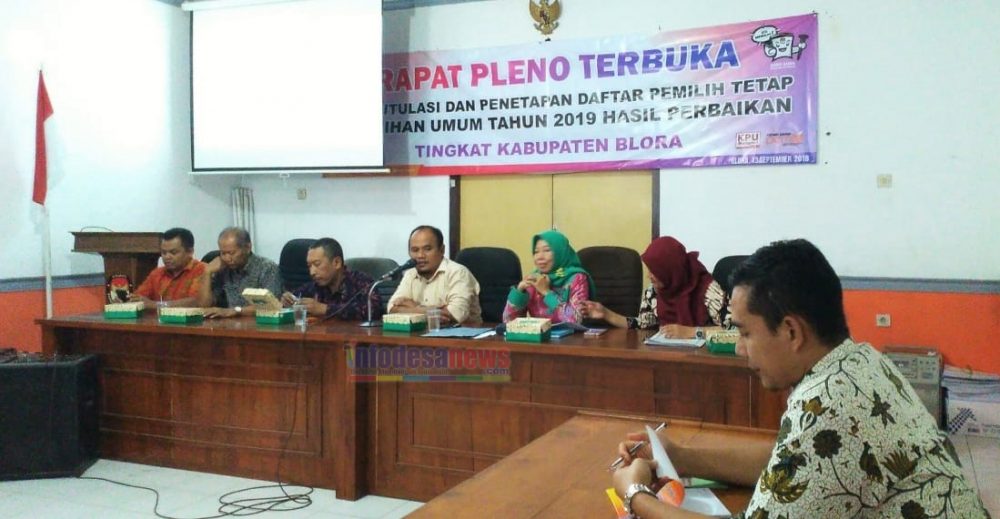 477 Data Pemilih Dicoret KPU Blora