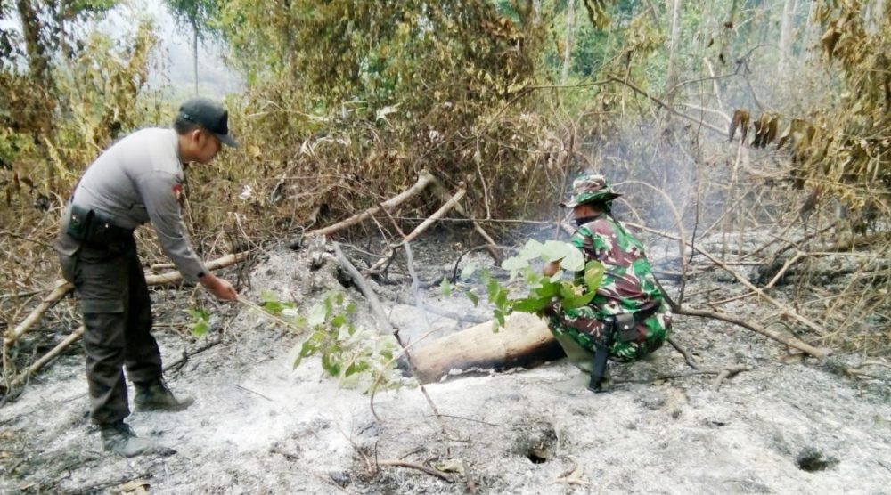 Polri dan TNI Sinergi Padamkan Api Karhutla