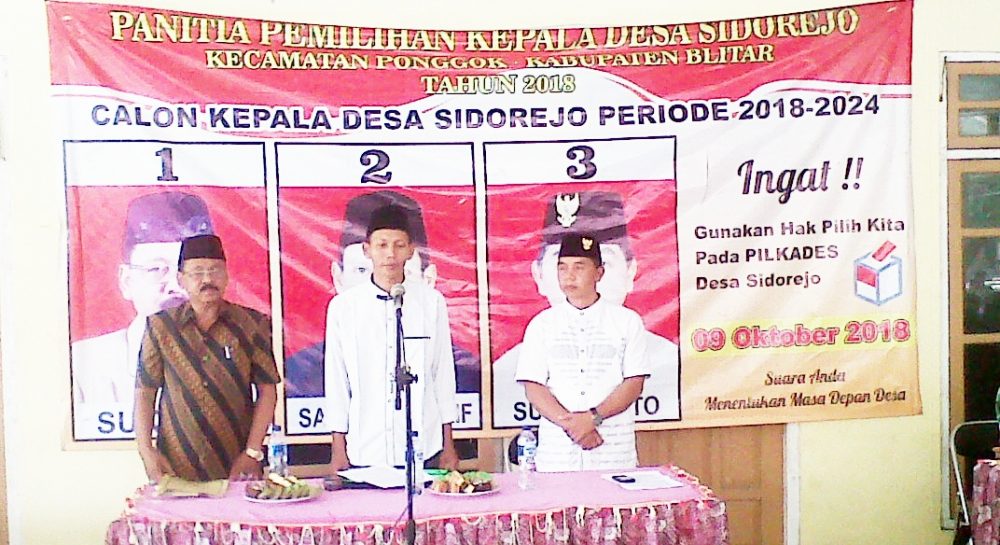 Penyampaian Visi Dan Misi Calon Kades Sidorejo Kabupaten Blitar