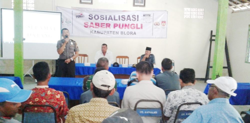 Kapolsek Blora Sosialisasi Sapu Bersih Pungutan Liar (Saber Pungli)