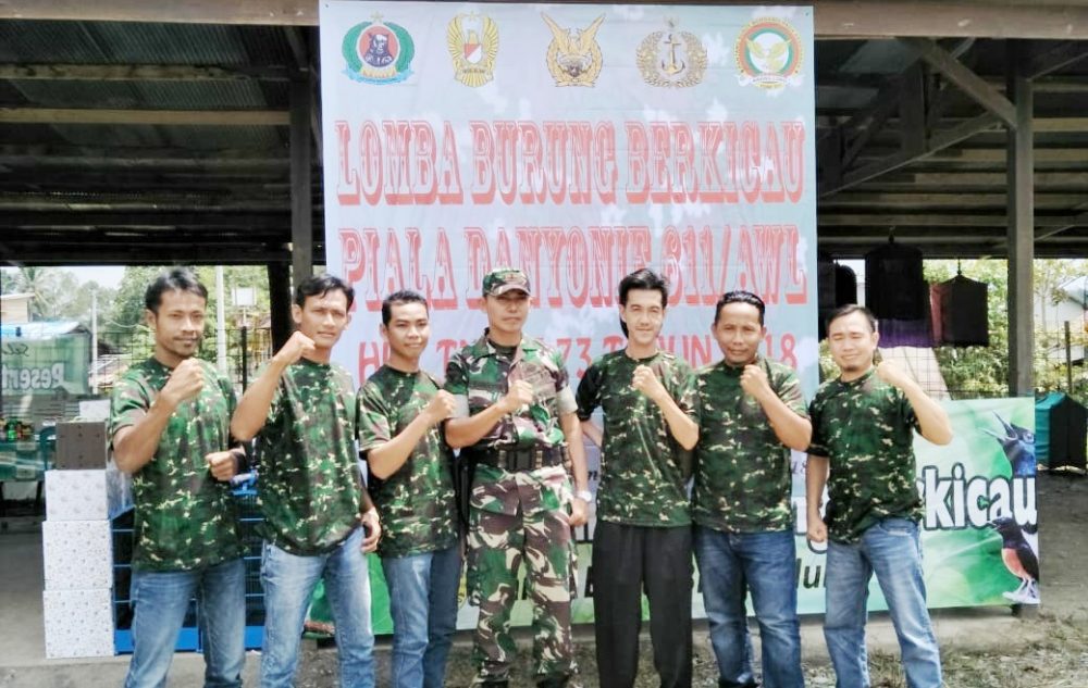 Peringati Hut Tni Ke 73 Danyonif 611/Awang Long Gelar Lomba Burung Kicau Dan Turnamen Bola VOLY CUP