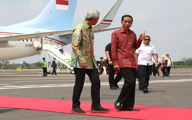 Ganjar Sambut Presiden Jokowi Dalam Kunjungan Kerja Di Semarang Dan Demak