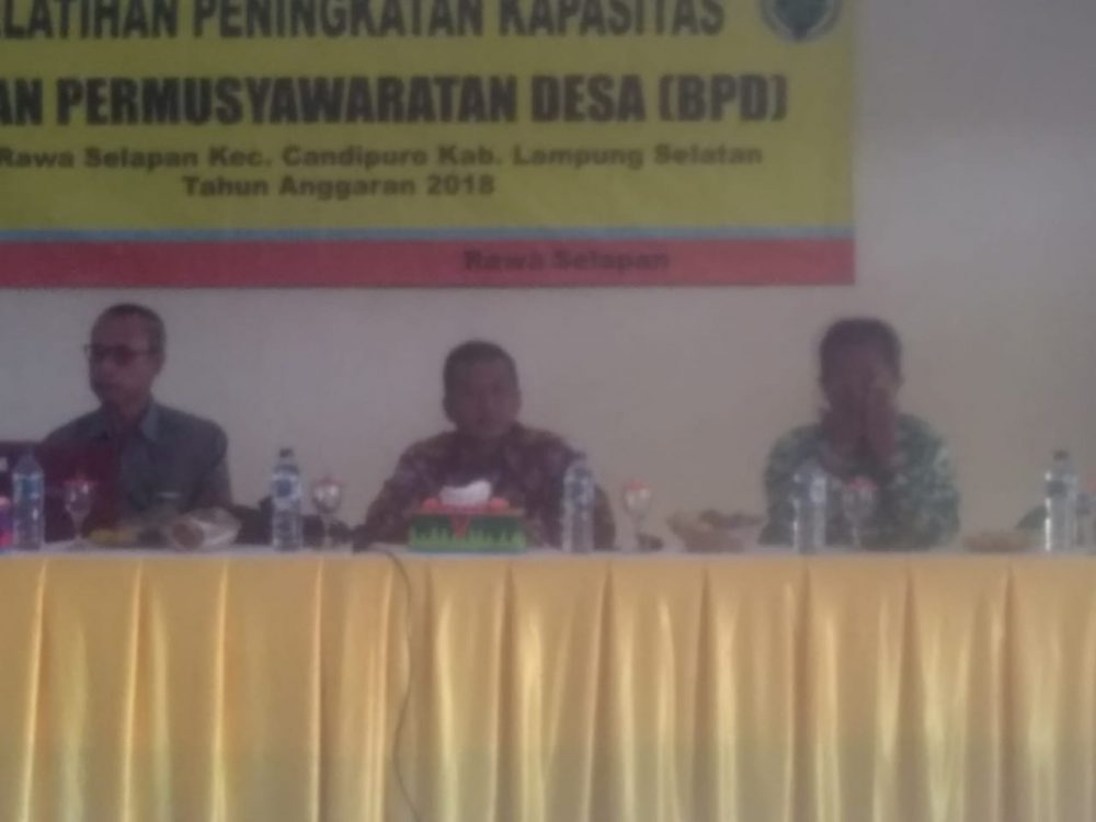 Desa Rawa Selapan Melaksanakan Pelatihan Peningkatan Kapasitas BPD Dan LPM
