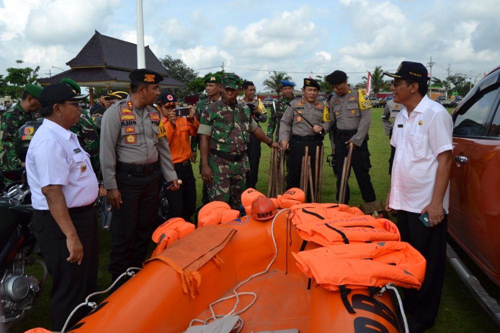 Yonif 511/DY Terlibat Dalam Gelar Apel Siaga Penanggulangan Bencana