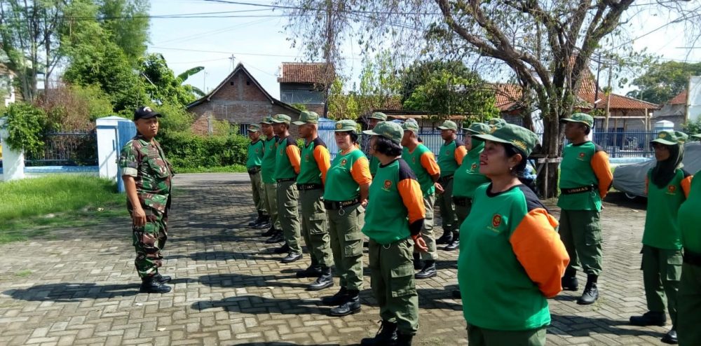 Memupuk Kedisiplinan, Babinsa Latih PBB Anggota Linmas