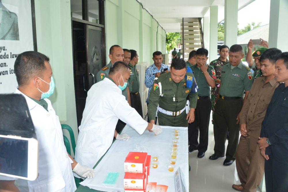 Cegah Anggotanya Terlibat Narkoba, Korem 081/DSJ Gelar Sosialisasi dan Tes Urine
