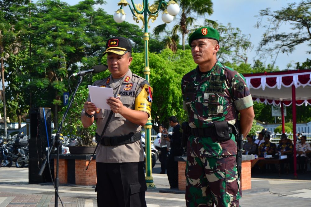 Jelang Tahapan Kampanye Terbuka dan Pungut Suara Pemilu 2019 Polres Blora Gelar Apel Sinergitas.