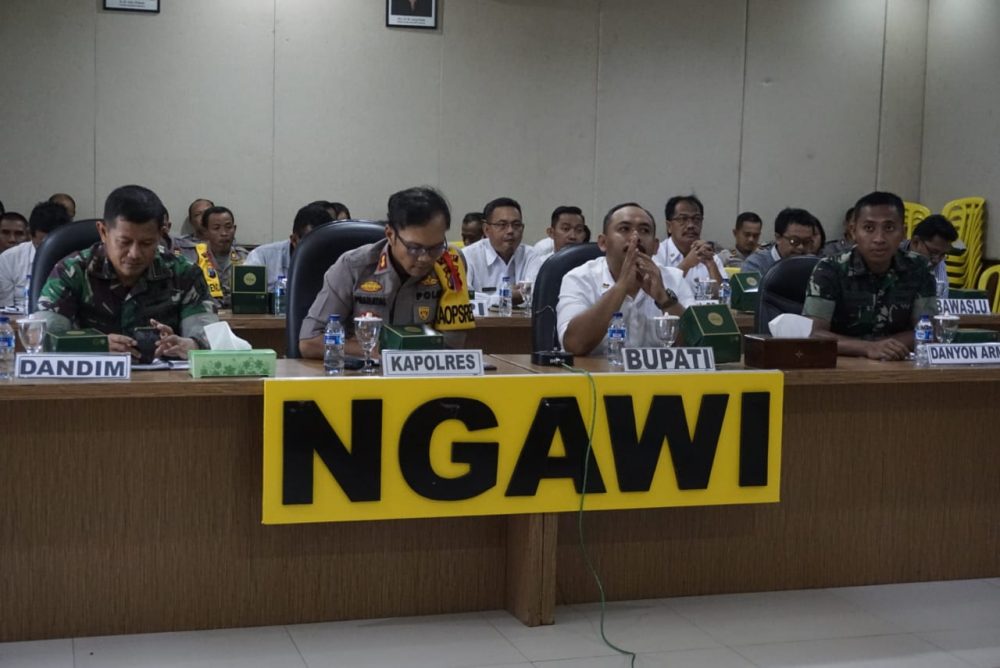 Dandim Ngawi Hadiri Live Vicon Di Mapolres Ngawi