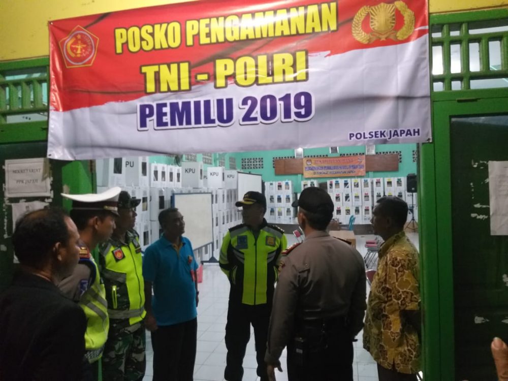Polres Blora  Terus Jaga Ketat Proses Rekapitulasi Pemilu 2019 Tingkat PPK