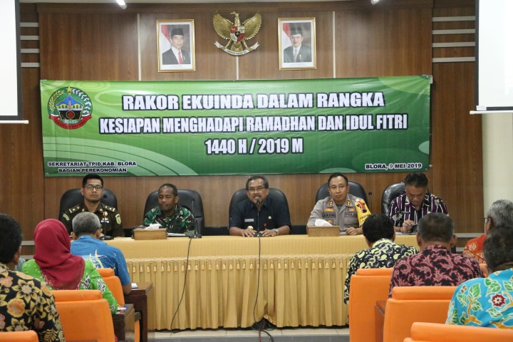 Rakor Ekuinda, Pemkab Blora Siapkan Pasar Murah Jelang Lebaran
