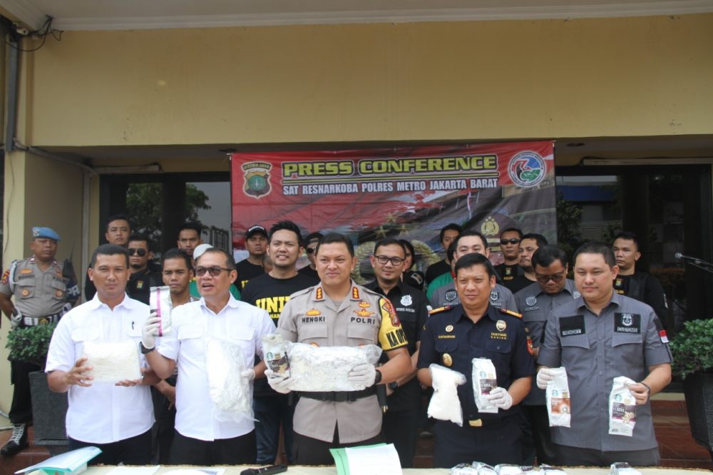 Penyelundupan 148 KG Narkoba Jenis Sabu di gagalkan Polres metro Jakarta barat