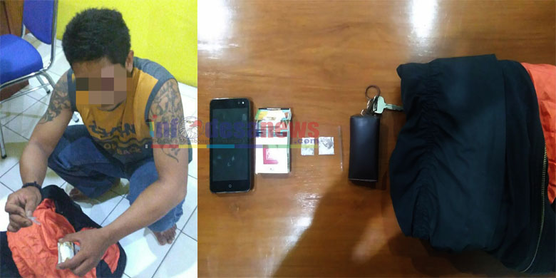 Penangkapan Pengedar sabu – Sabu di Jalan kampung lorong Logo Kelurahan Tempelan, Blora.