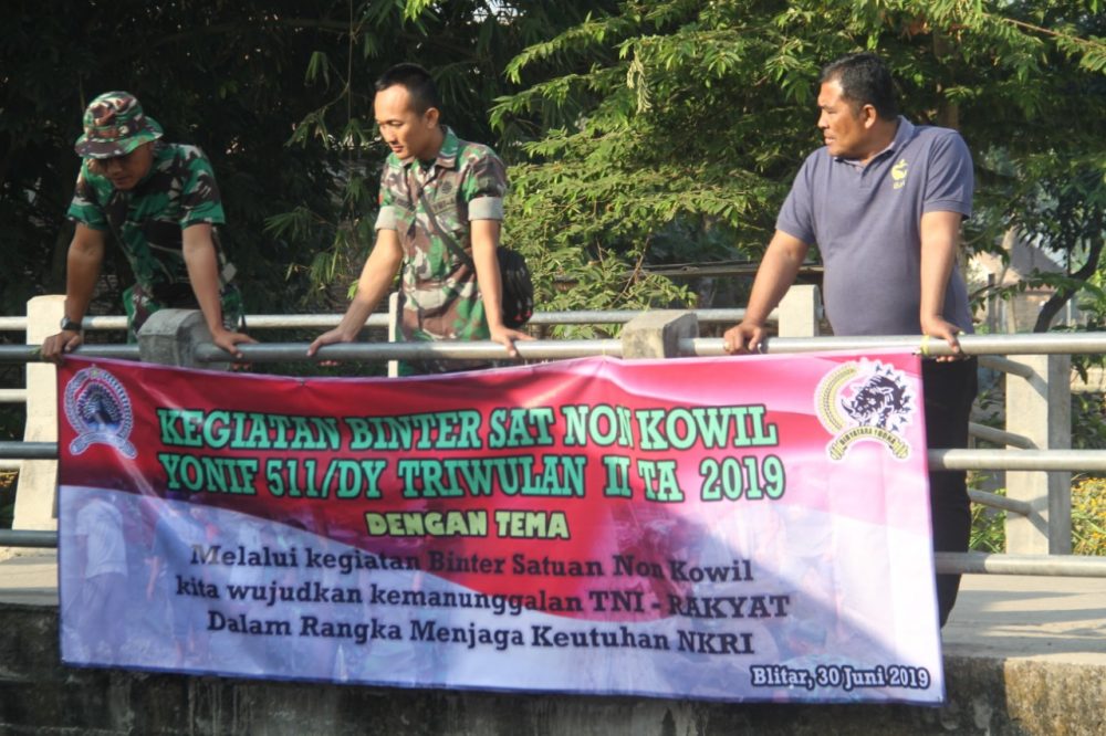 Peduli Lingkungan, Yonif 511/DY Bersih-Bersih Sungai