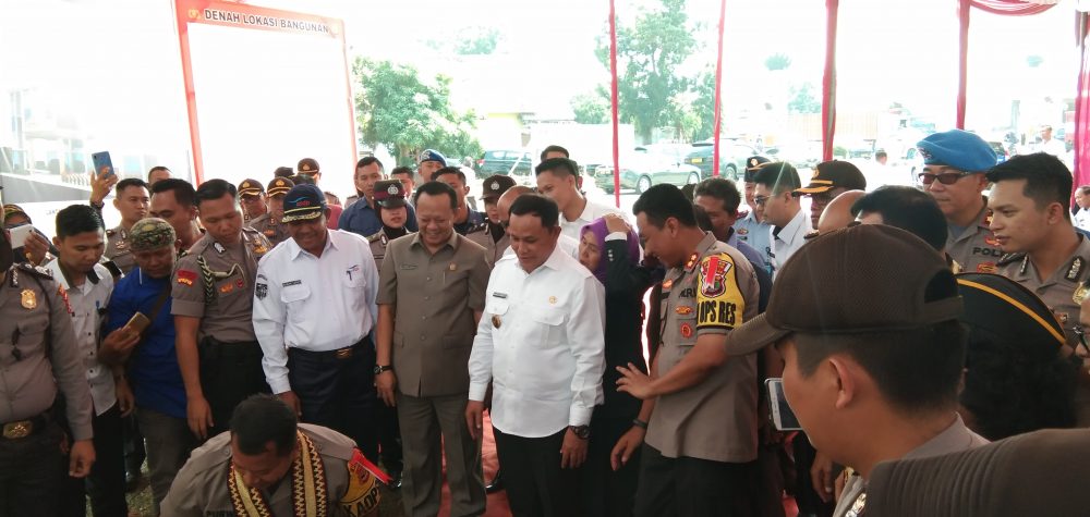 Kapolda Lampung Letakan Batu Pertama Pembangunan Mapolres Lampung Selatan