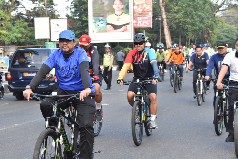 Kasrem 081/DSJ Bersama Forkopimda Kota Madiun Gowes Bareng Sambil Berwisata