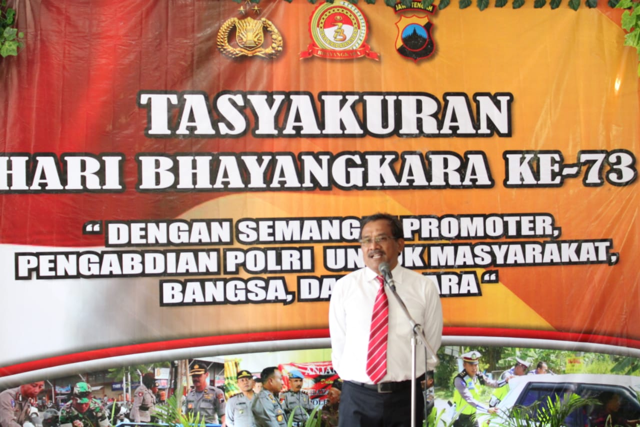 Tasyakuran Hari Bhayangkara ke 73, Bupati Blora Apresiasi Kinerja Polres Blora.