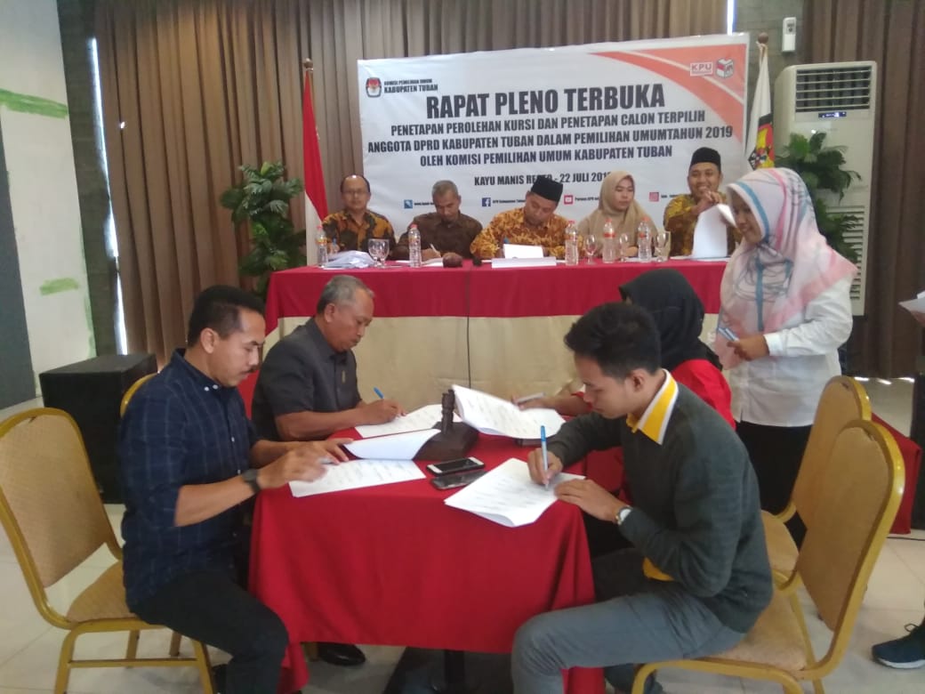 KPU Kabupaten Tuban Gelar Rapat Pleno Terbuka Penetapan Perolehan Kursi dan Calon Terpilih Anggota DPRD