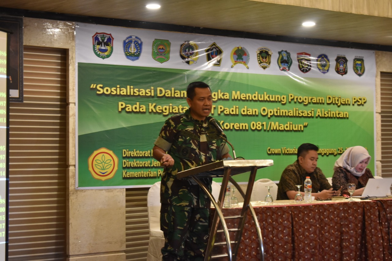 Kasrem 081/DSJ Sampaikan Peran Babinsa Dalam Upsus Swasembada Pangan