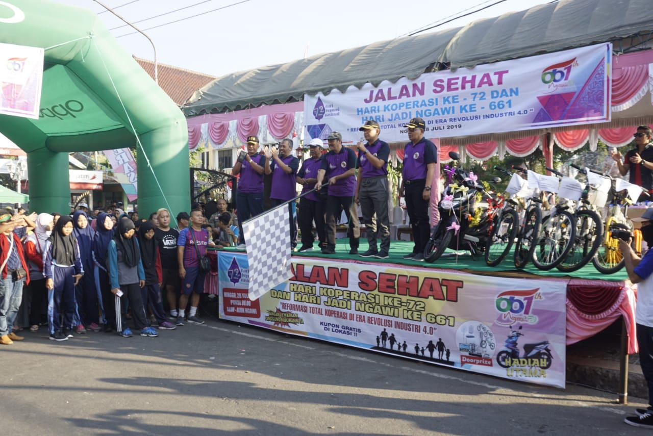 Kasdim Ngawi Hadiri Jalan Sehat Hari Koperasi Ke 72 Dan Hari Jadi Ngawi Ke 661