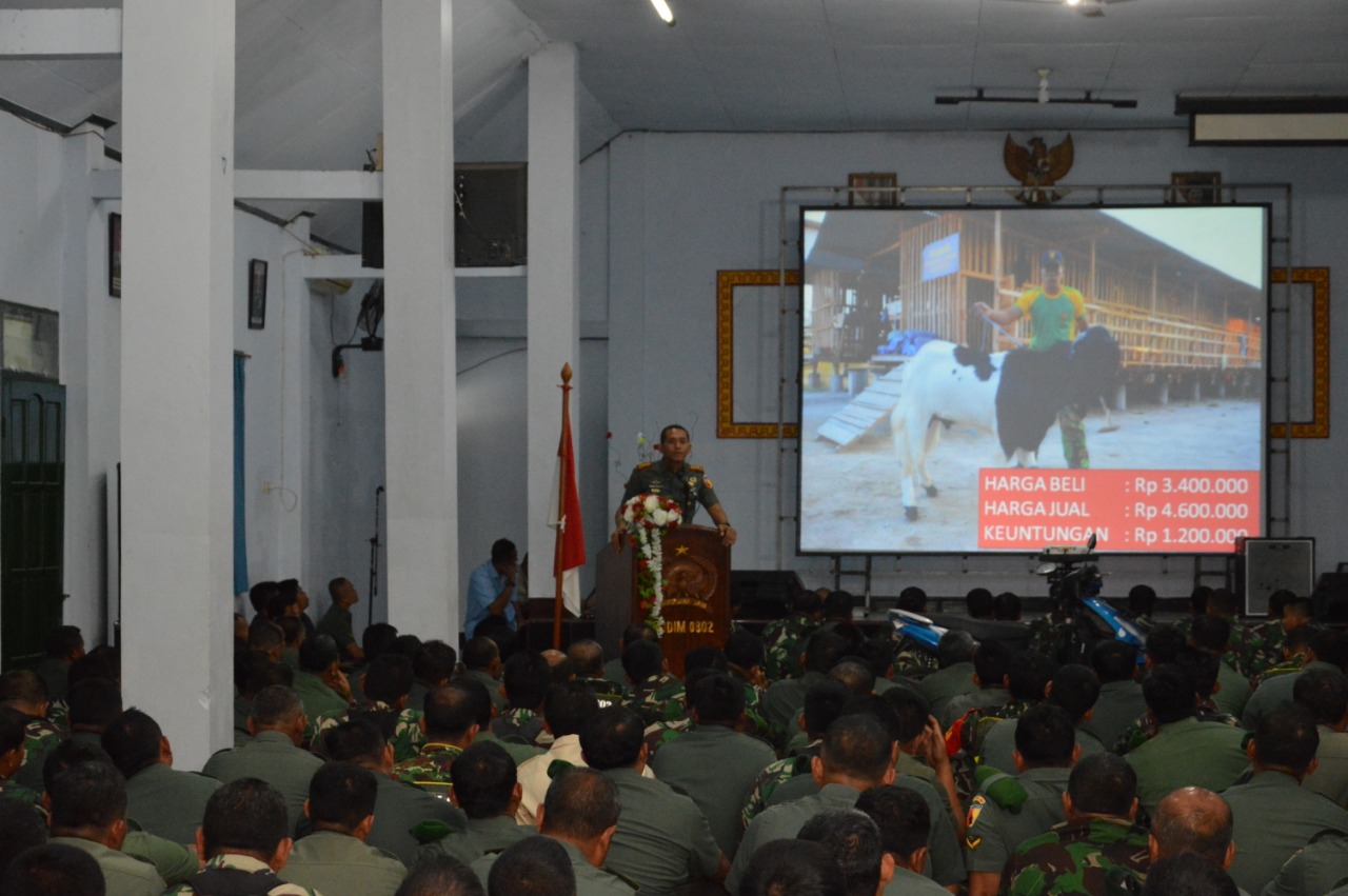 Tingkatkan Disiplin Prajurit, Dandim Ponorogo Undang Sub Denpom V/1-1 Ponorogo Berikan Sosialisasi Tentang Hukum