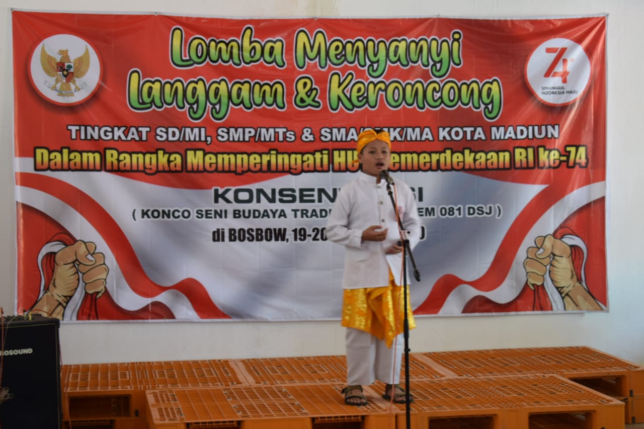 Korem 081/DSJ Gelar Lomba Menyanyi Langgam dan Keroncong Tingkat SD