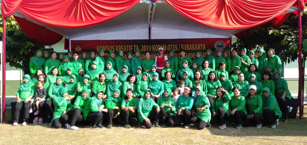 Pelihara Kebugaran Tubuh, Persit Gelar Senam Pagi