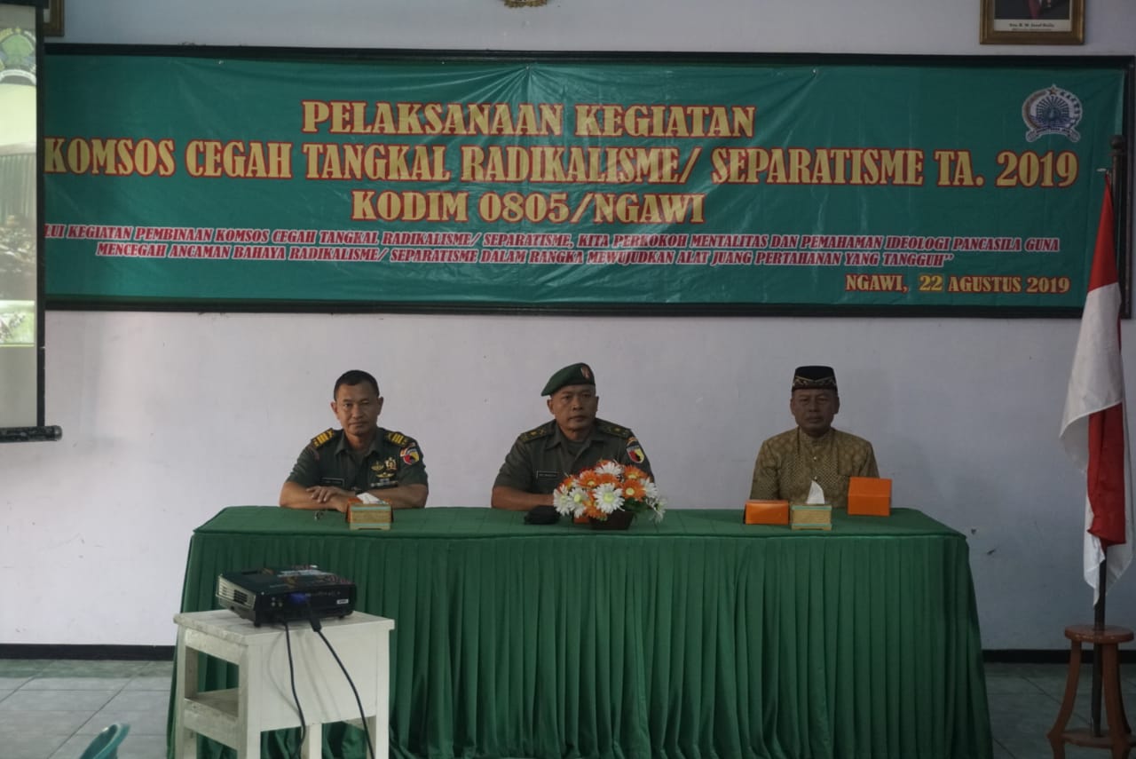 Kasdim Ngawi Buka Kegiatan Pembinaan Komsos Cegah Tangkal Radikalisme/Separatisme