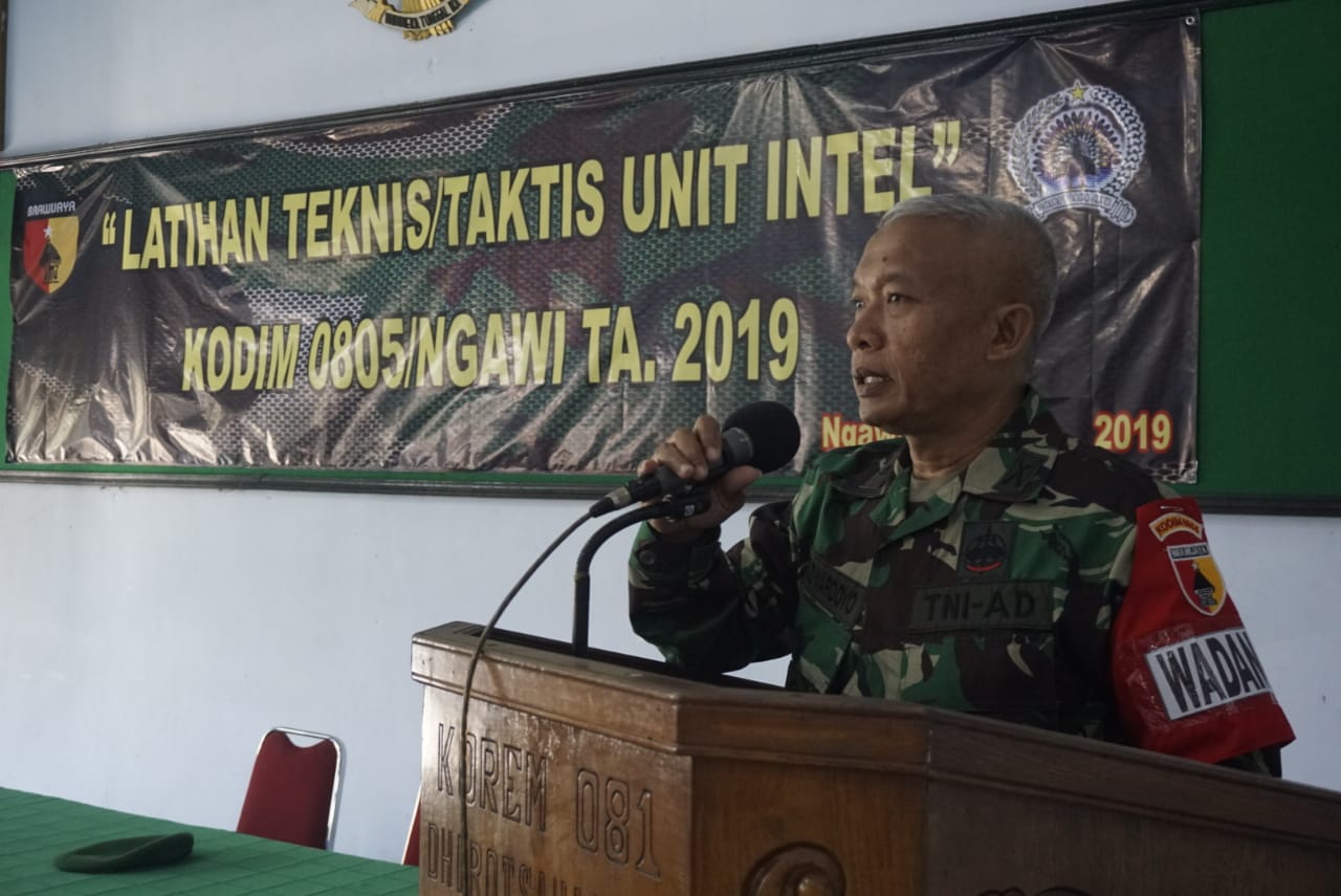 Kasdim Ngawi Buka Latnis Dan Latis Intel Kodim 0805/Ngawi Tahun 2019
