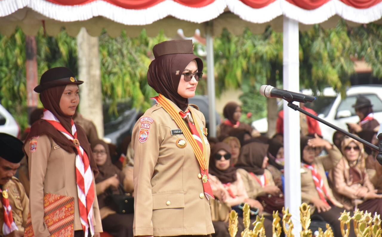 HUT Pramuka ke-58, Indah Ajak Pramuka Perangi Sampah Plastik