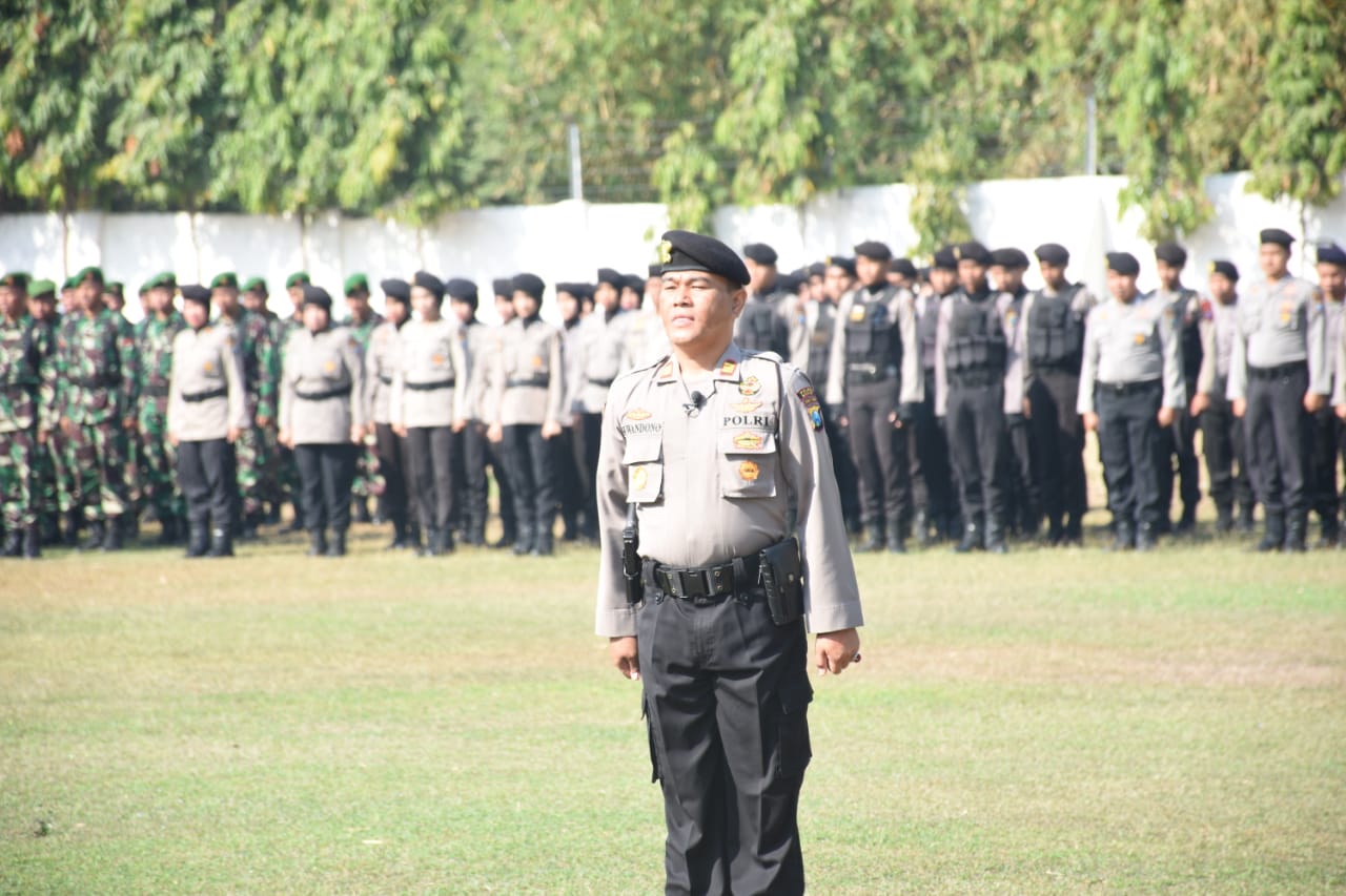 Kodim 0803/Madiun Apel Gelar Pasukan Gabungan Di Lapangan Tri Brata
