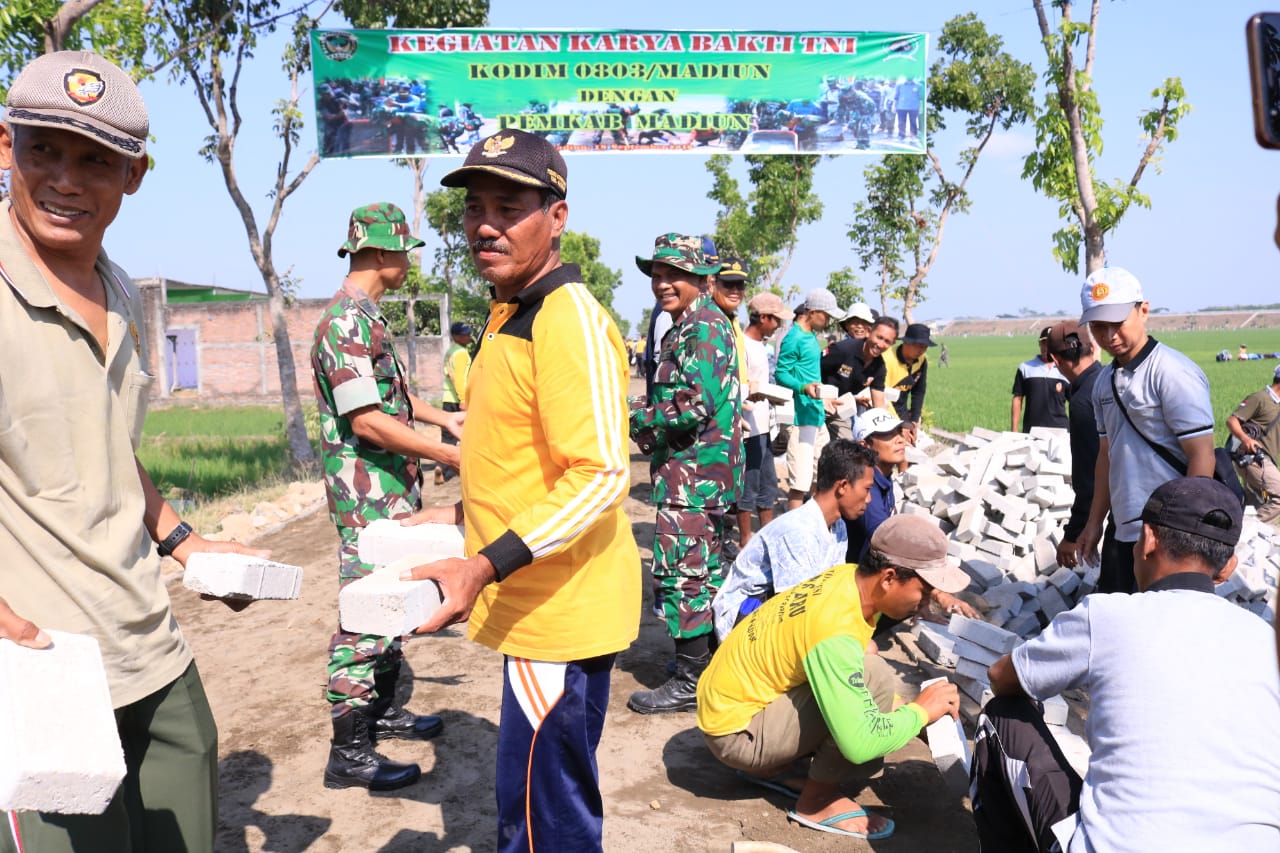 Jelang Peringatan HUT TNI Ke 74, Kodim Madiun Gelar Karya Bakti