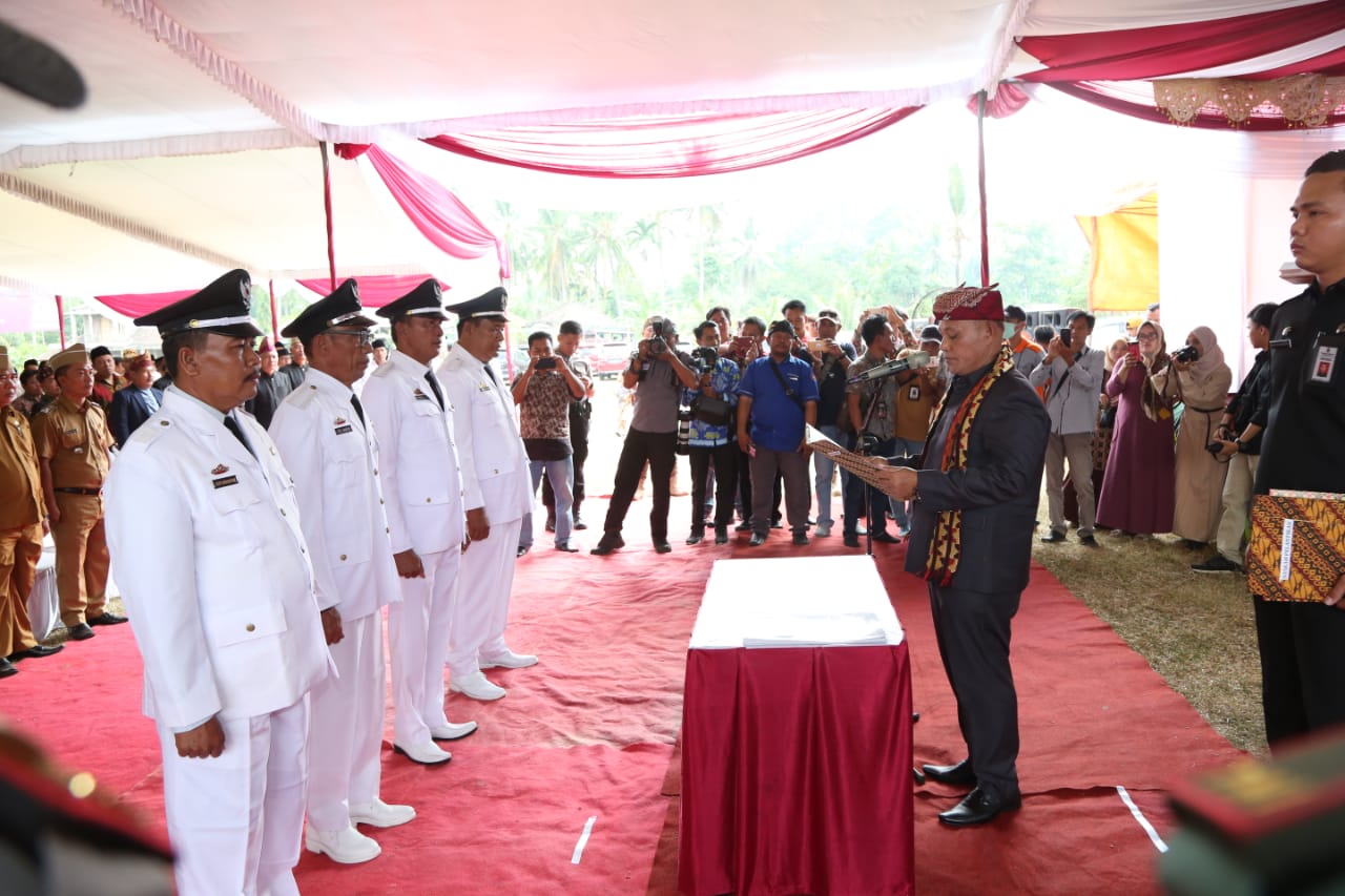 Plt Bupati Lampung Selatan, Kembali Melantik Empat Kades Terpilih