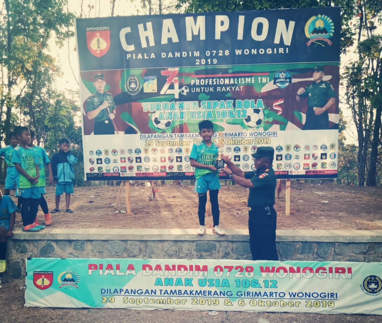 Ini Dia Juara Turnamen Sepakbola Dandim Cup Usia 10 Tahun