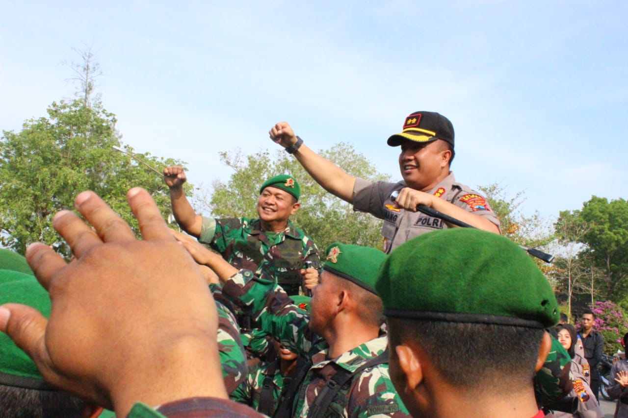 Berikan Ucapan Selamat, Kapolres Blora Sambangi Markas Yonif 410/Alugoro