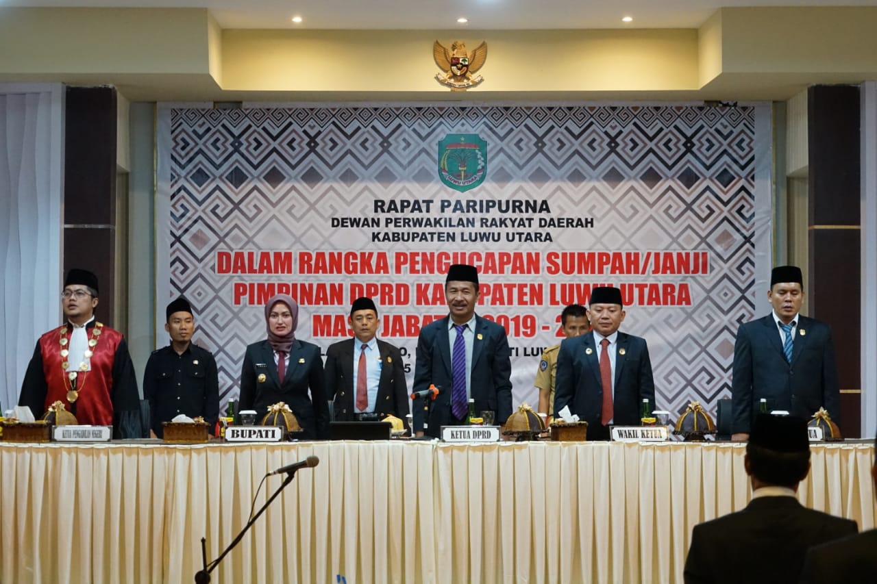 Basir Resmi Dilantik Jadi Ketua DPRD Luwu Utara