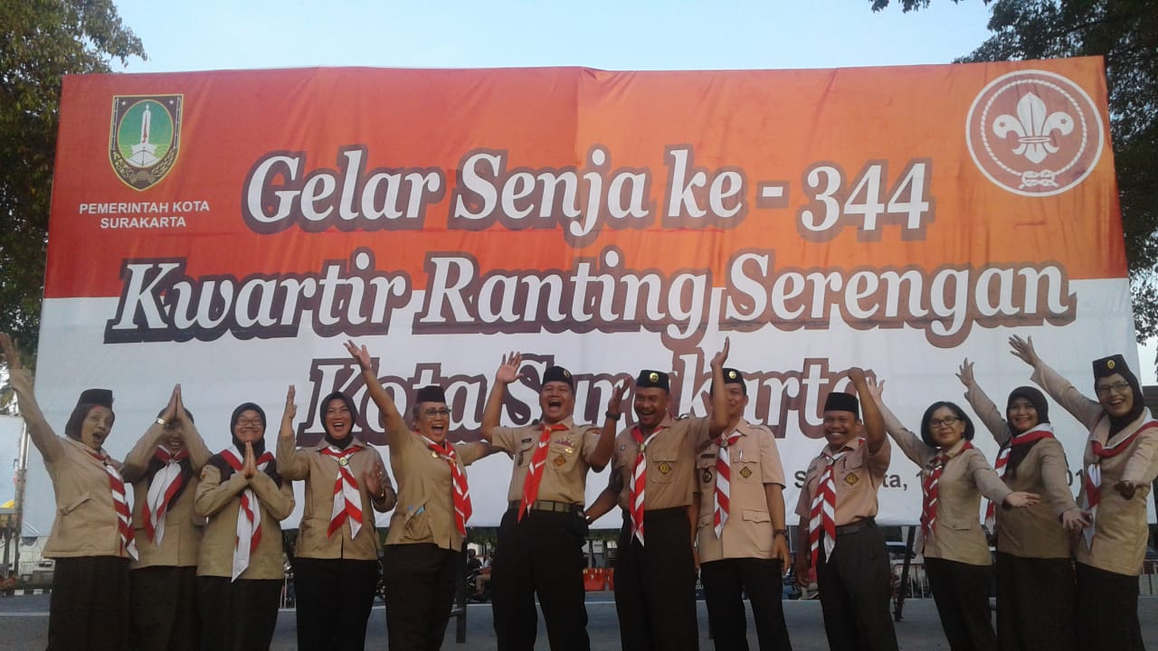 Sertu Sarmin Menghadiri Gelar Senja Ke -344 Kwartir Ranting Serengan Kota Surakarta