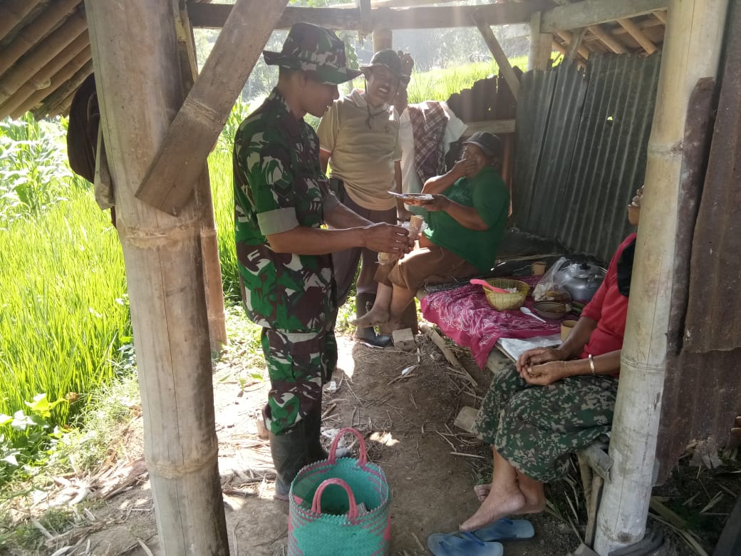 Gubug Sawah Babinsa Melakasanakan Komsos