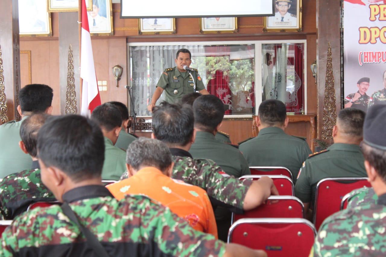 Ini Pesan Kasdim Dalam Pelantikan Pengurus DPC HIPAKAD Kabupaten Wonogiri tahun 2019-2024