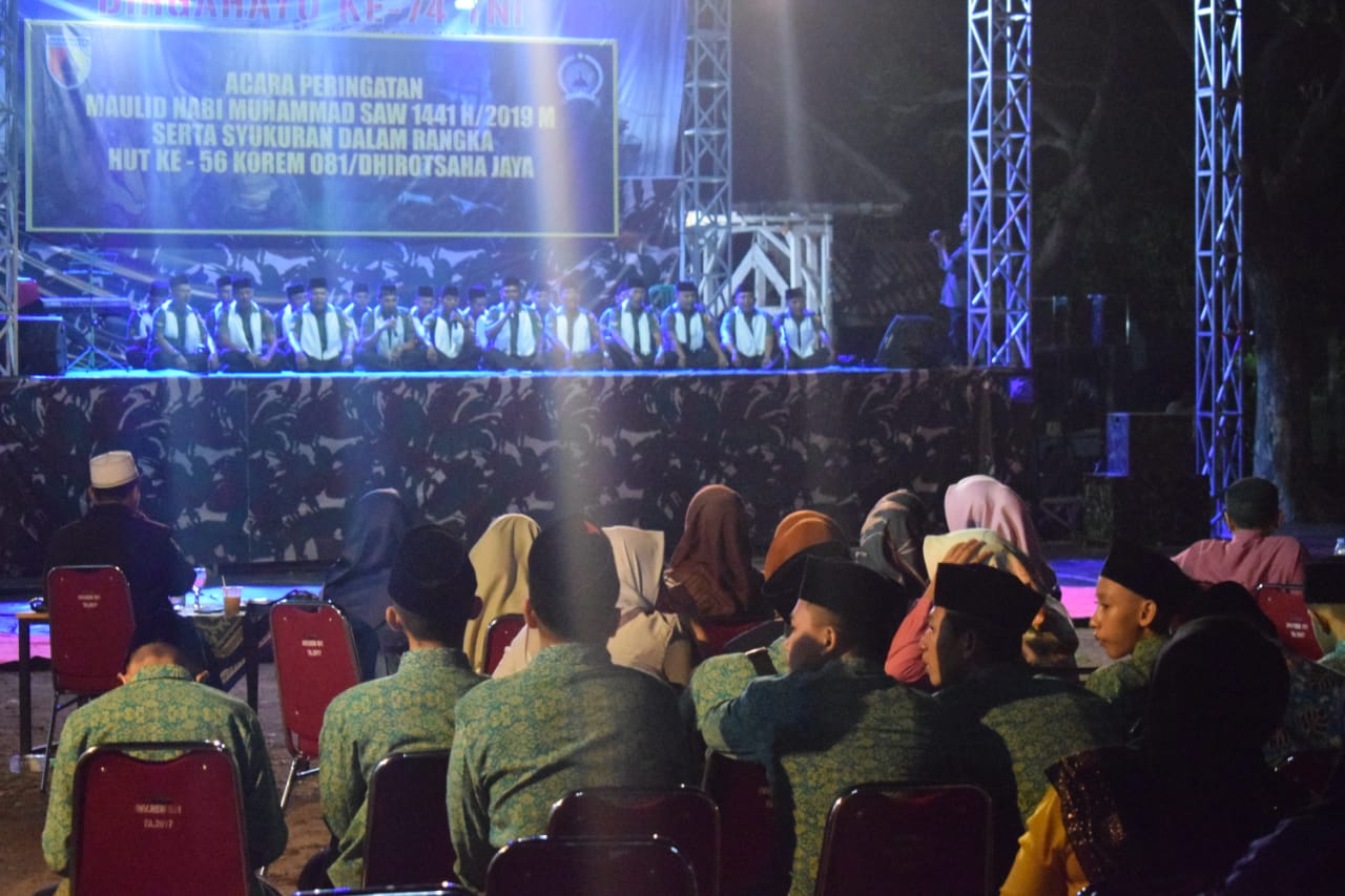 Peringati Hari Jadinya Ke-56, Korem 081/DSJ Gelar Lomba Hadroh dan Sholawat