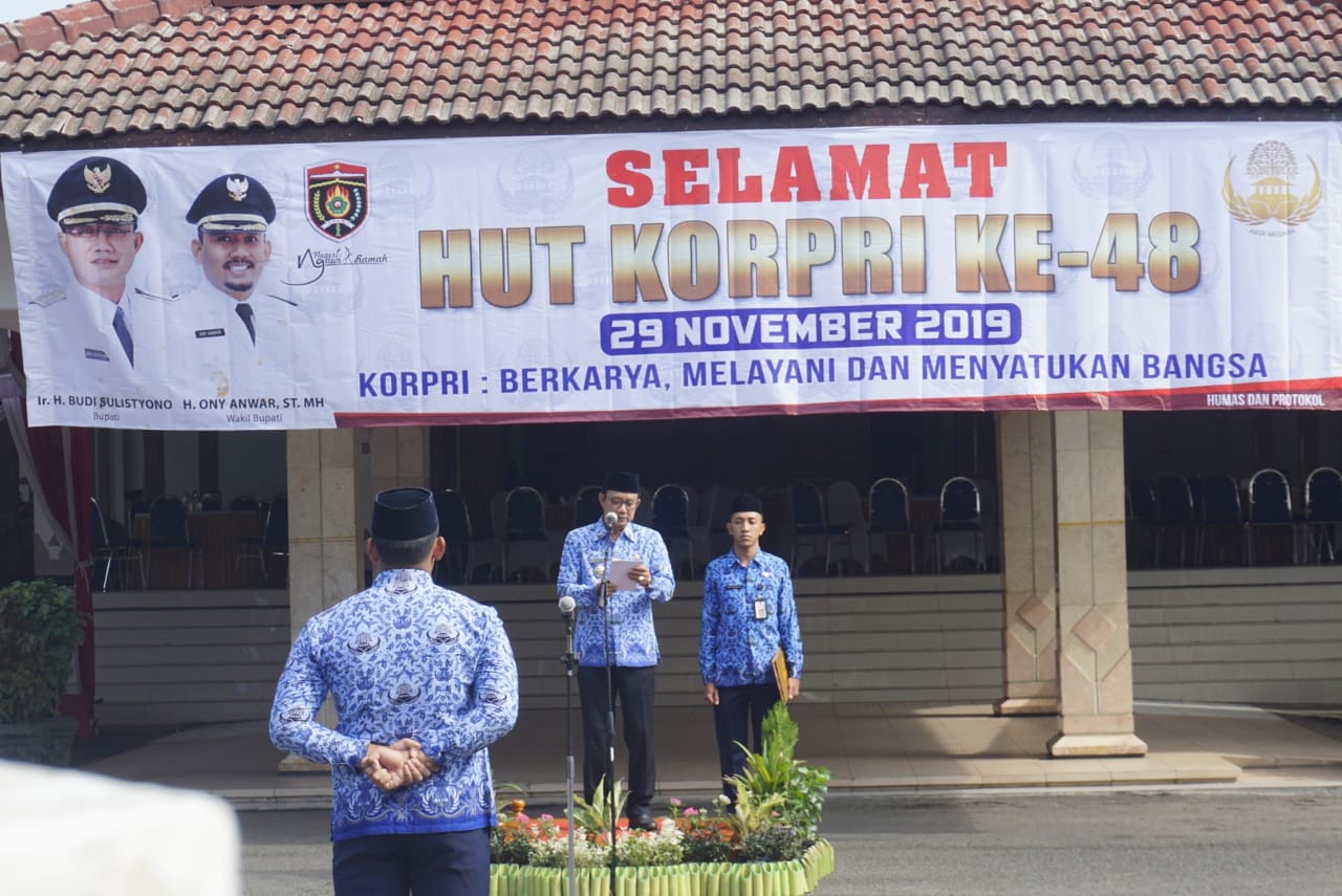 Kasdim Ngawi Hadiri Upacara HUT Korpri Ke 48 Tingkat Kabupaten