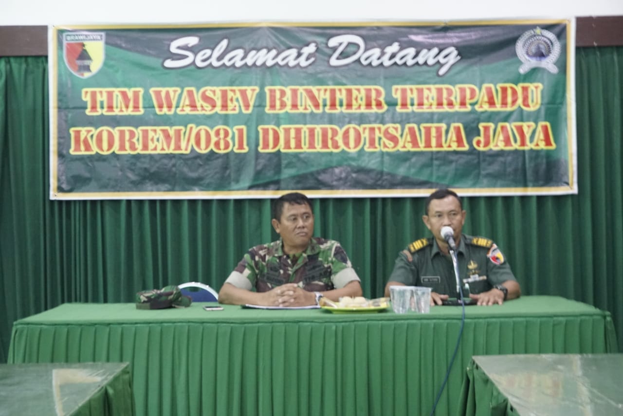 Kodim Ngawi Terima Tim Wasev Binter Terpadu Dari Korem 081/Dsj