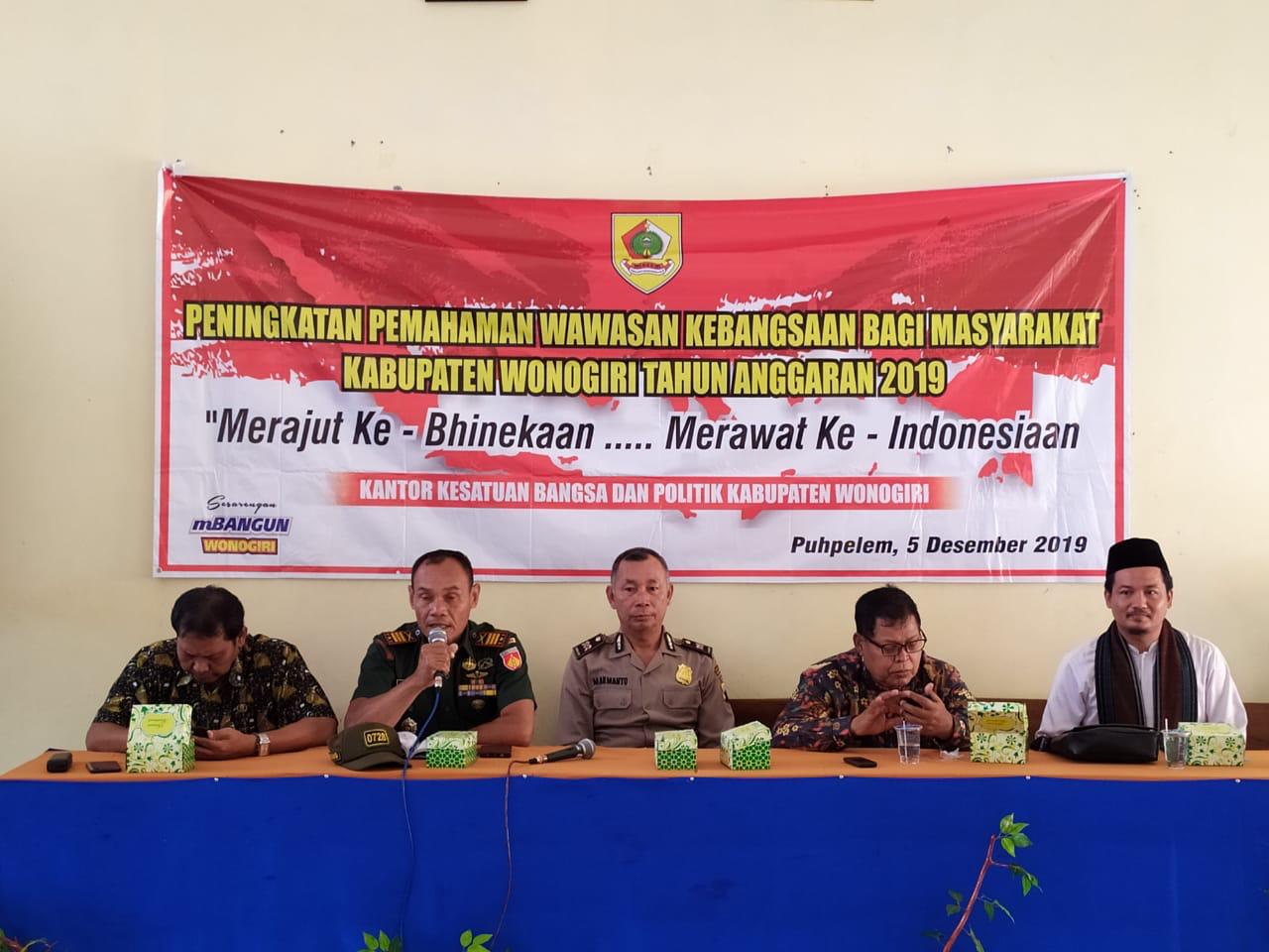 Pesan Danramil 24/Puhpelem Pada Generasi Muda Dalam Kegiatan Wasbang