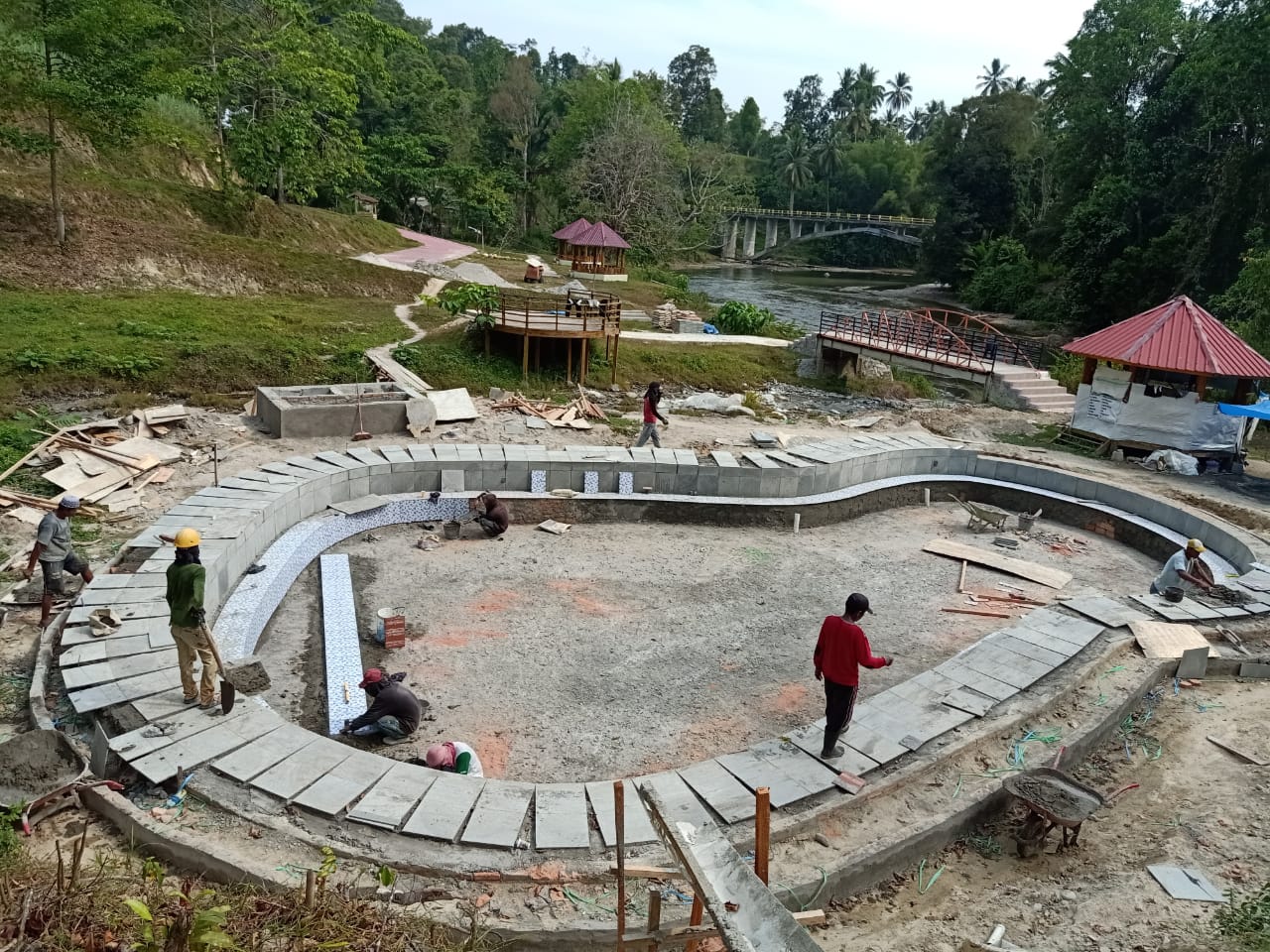 Destinasi Air Panas Bumi Pincara Berbenah,Hampir Rampung