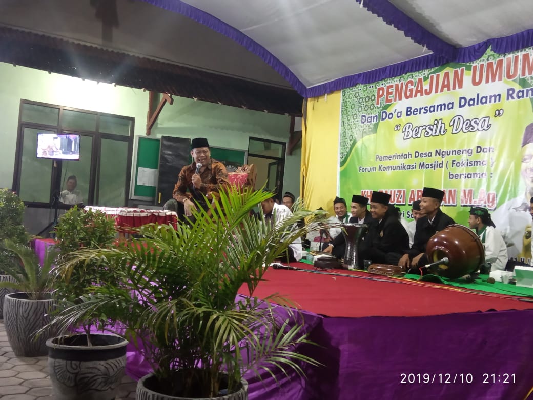 Babinsa Nguneng Hadiri Pengajian Dalam Rangka Bersih Desa